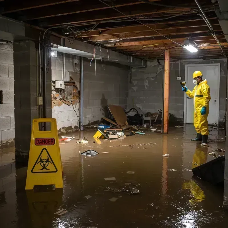 Flooded Basement Electrical Hazard in California, MO Property